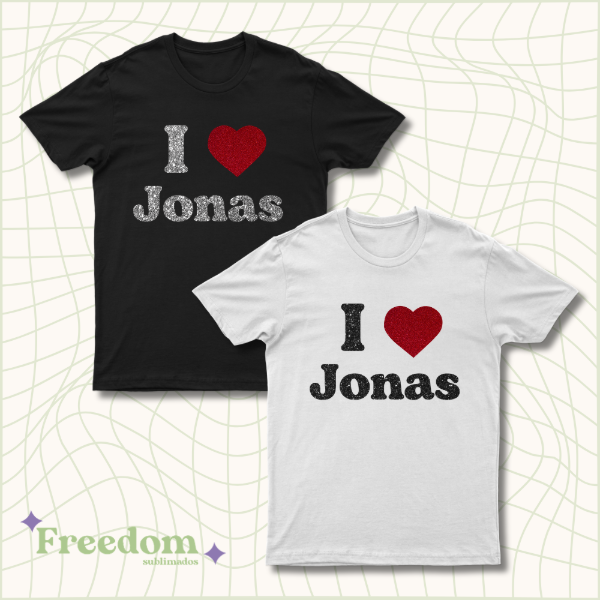 Producto - Remera I love jonas glitter