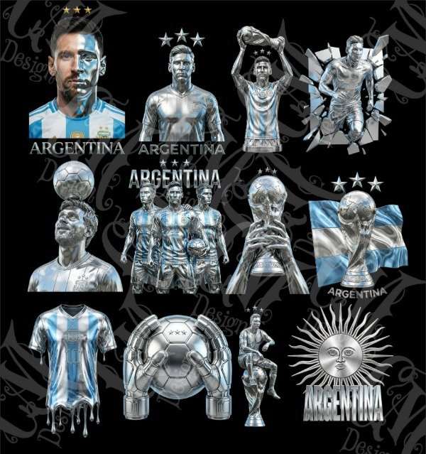 Producto - Pack Diseños Argentina Efecto Cromado