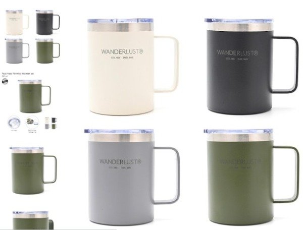 Producto - TAZA VASO TERMICO WANDERLUST COLORES SURTIDOS 360ML