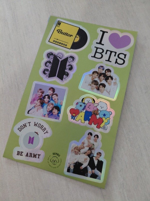 Producto - Planchitas de stickers - BTS