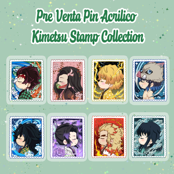 Producto - Pre venta - Pin Acrilico Kimetsu Stamp Collection