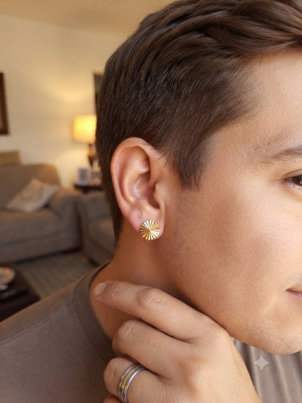 Producto - Aros Paraguitas de acero dorado
