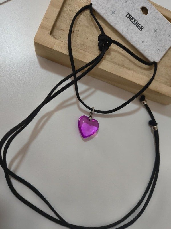 Producto - Choker corbatero corazon violeta