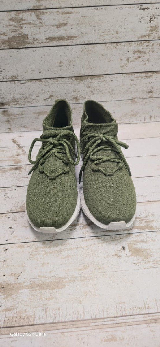 Producto - zapatilla tejida con cordones verde del 39 al 45 - 1