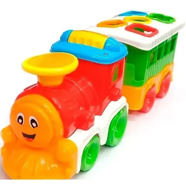 Producto - Pequeño Tren De Arrastre Con Vagón Y Encastres