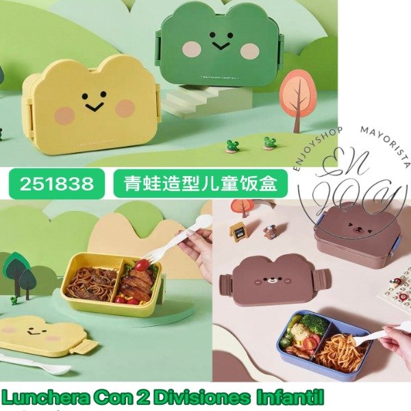 Producto - LUNCHERA FORMA RANA OSO 2 DIVISIONES