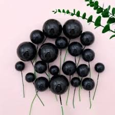 Producto - Set de Esferas para Decoración de Tortas Negra
