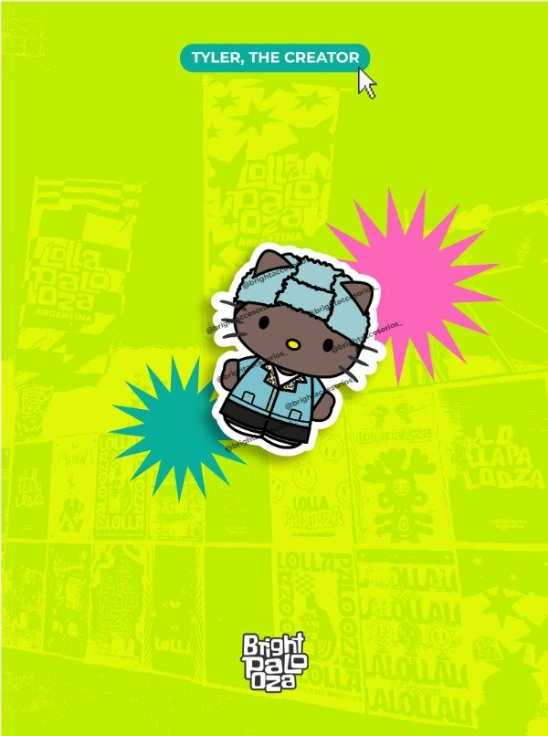 Producto - Sticker Kitty Tyler, The Creator CALL ME IF YOU GET LOST - BRIGHTPALOOZA