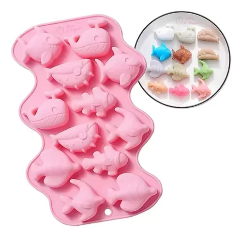 Producto - Molde bombón galletitas silicona animales marinos