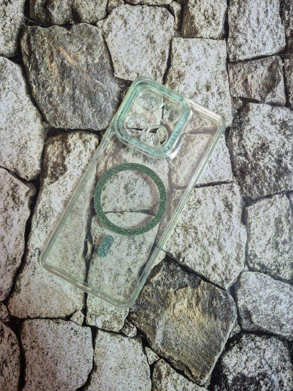 Producto - Funda MagSafe glitter Moto G86 verde agua