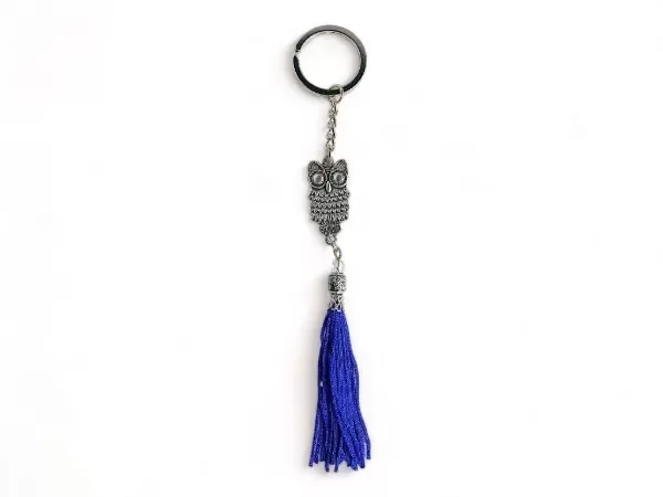 Producto - LLAVERO BUHO CON OJO TURCO FLECOS LARGO