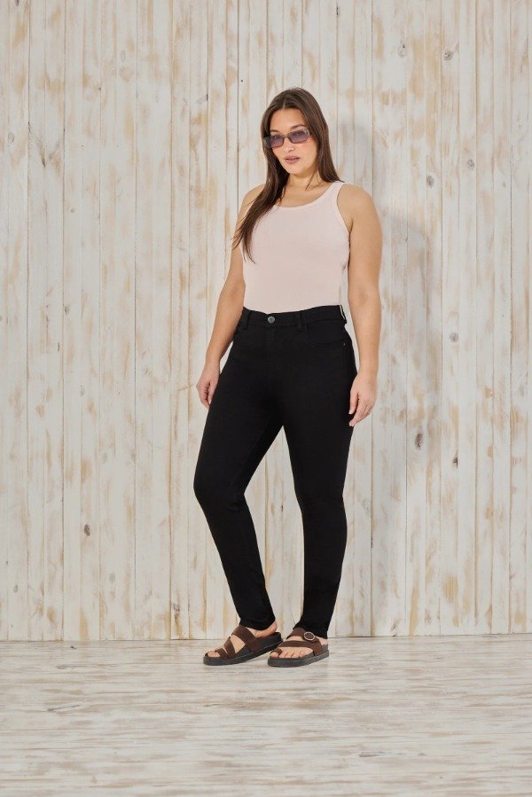 Producto - Jean CENITHO chupin negro clásico - elastizado (talles 46 al 60) - 0