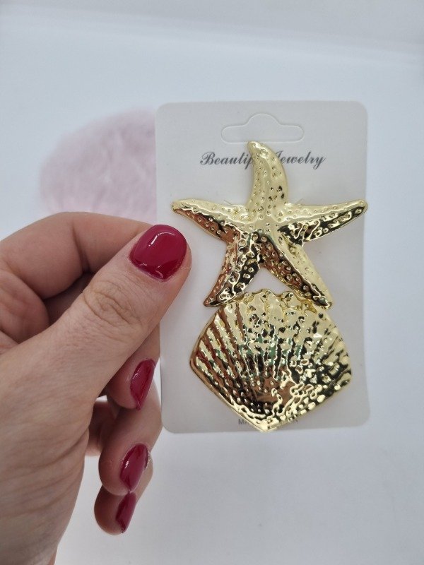 Producto - Set pinzas x2 aplique mar dorado gde