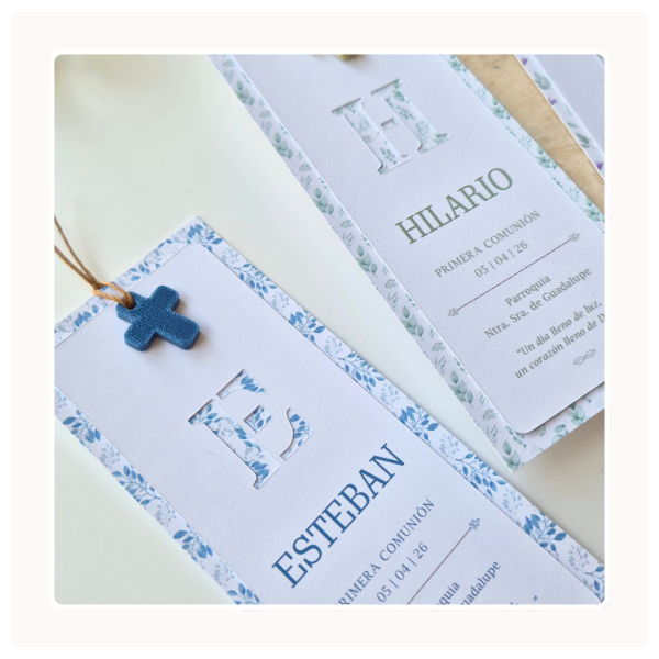 Producto - Estampitas Especiales: dobles caladas con cruz 3D - 2