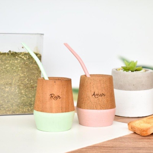 Producto - Mate de madera pintado
