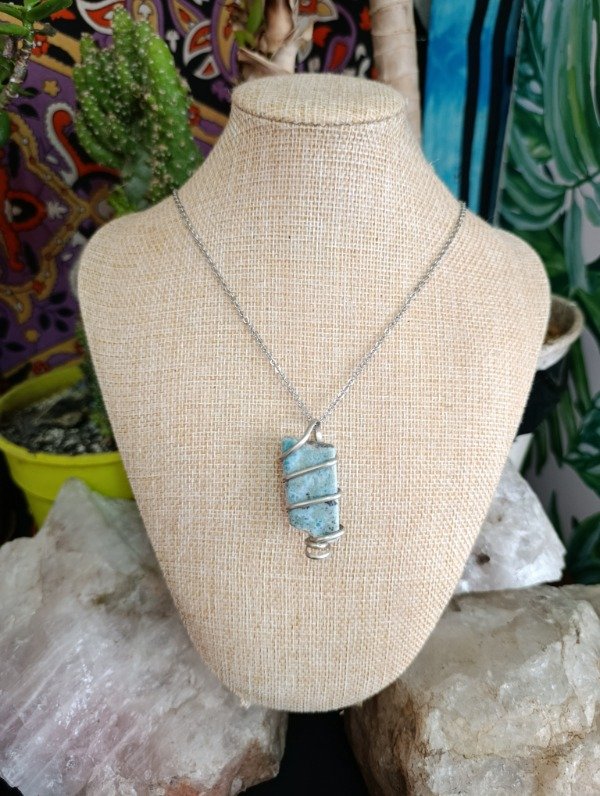 Producto - Dije alpaca larimar