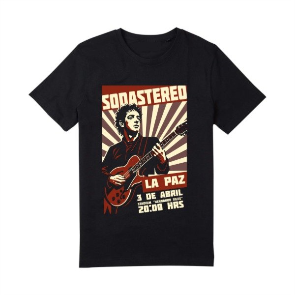 Producto - Remera Soda Stereo Gustavo Cerati poster La Paz