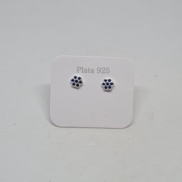Producto - Aros flores azules PB1094