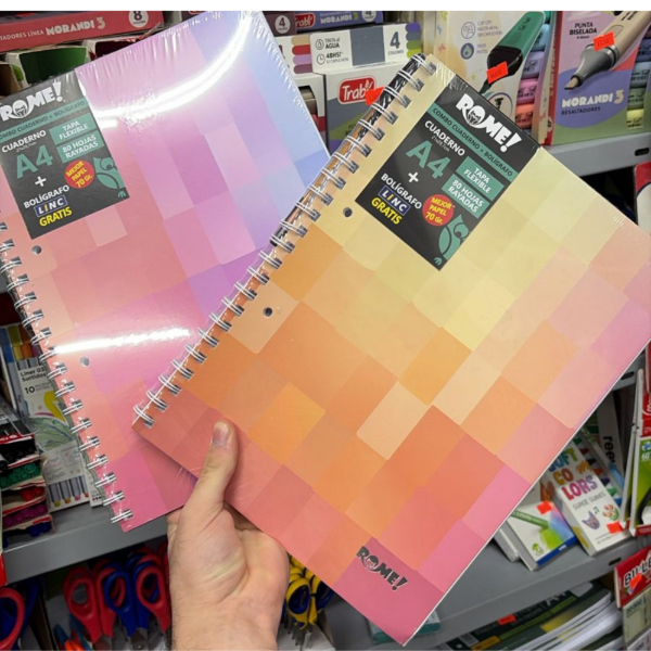 Producto - Cuaderno A4 Rayado Rome