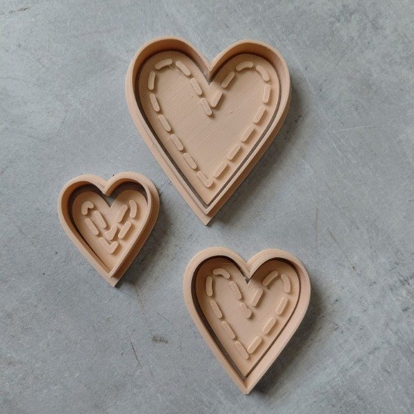 Producto - SET CORAZONES AGATHA CON PUNTADAS