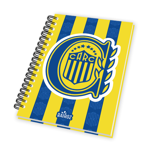 Producto - Cuaderno A4 Tapa Dura 80 Hojas Rayada Rosario Central jgo 1