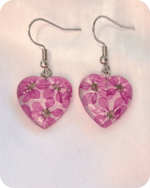 Producto - Aros corazón Flor Erica