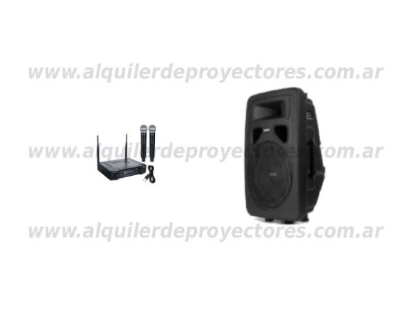 Producto - SERVICIO NRO 10 - BAFLE POTENCIADO 200W + 2 MIC INALAMBRICOS
