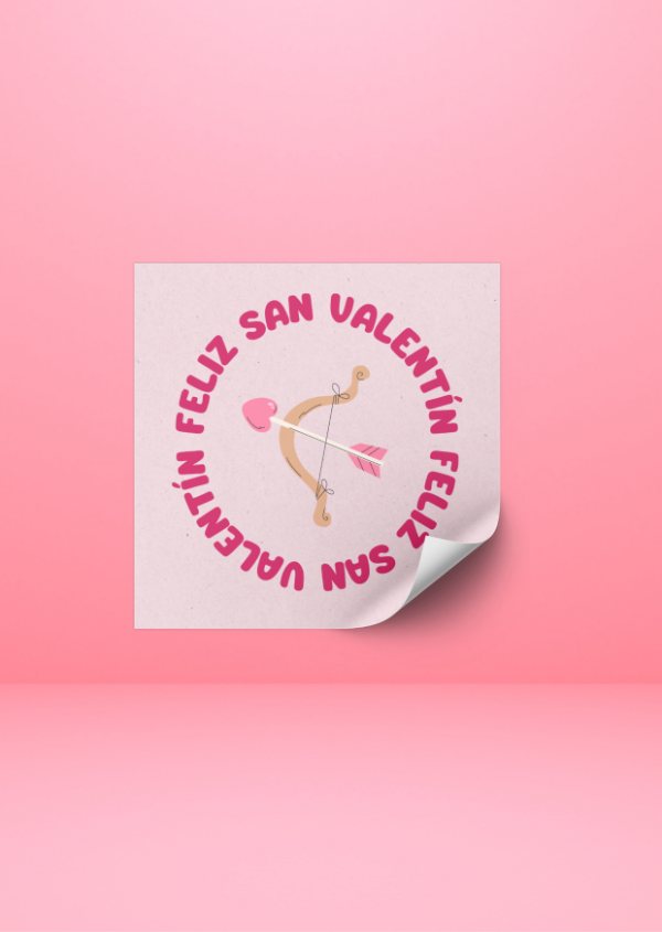 Producto - Adhesivo San Valentin:  X35 UND (4X4) TEMATICA C7