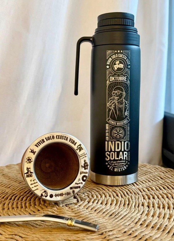 Producto - Combo personalizado a elección termo y mate de algarrobo