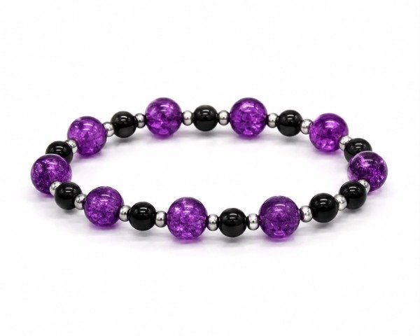 Producto - pulsera violeta-negro PUL-VN