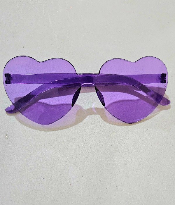 Producto - Anteojos Corazón Acrílico Violeta