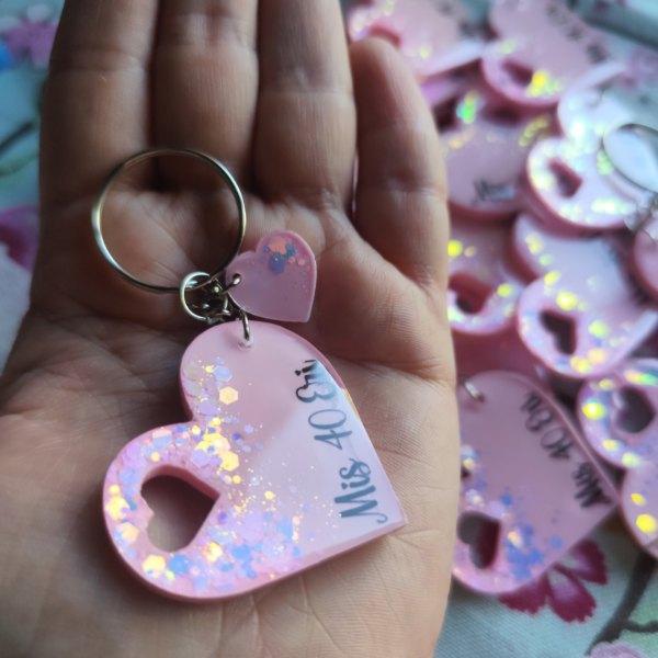 Producto - Llaveros Corazón -resina- (a pedido)