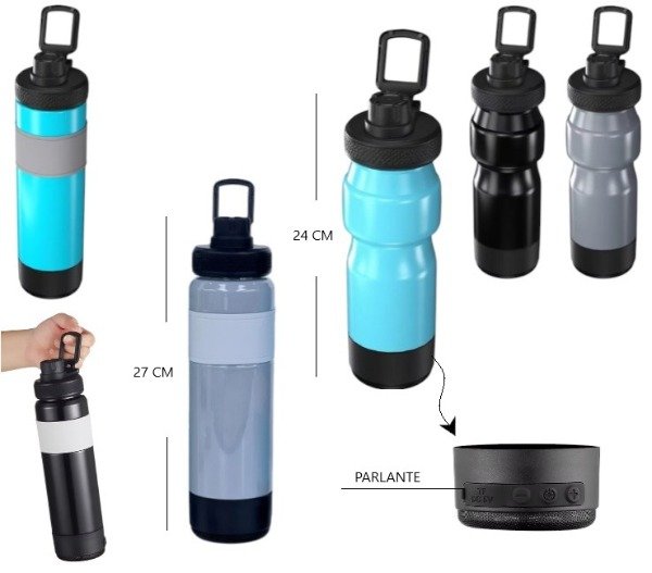 Producto - Botella deportiva con parlante