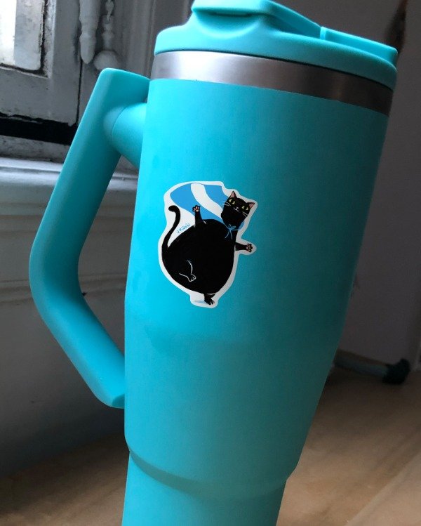 Producto - Sticker gato Fan argentino - 1