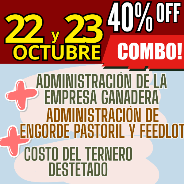 Producto - COMBO 3 CURSOS:Gestión Ganadera + Costo del Ternero + Engorde Pastoril y Feedlot - 0