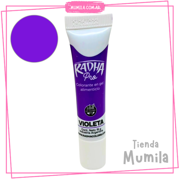 Producto - Colorante violeta en gel Radha Colors