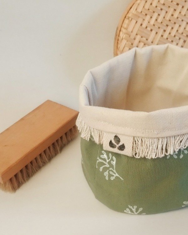 Producto - Organizador Sarah - Estampado Artesanal (verde palta) - 3