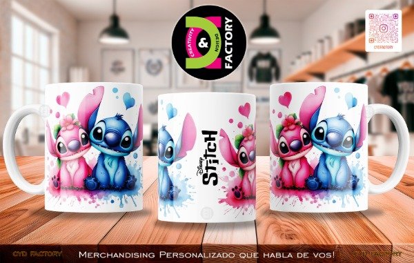 Producto - Taza Stitch Enamorados - TZ-RT-BL-11OZ-373-STC-LOV