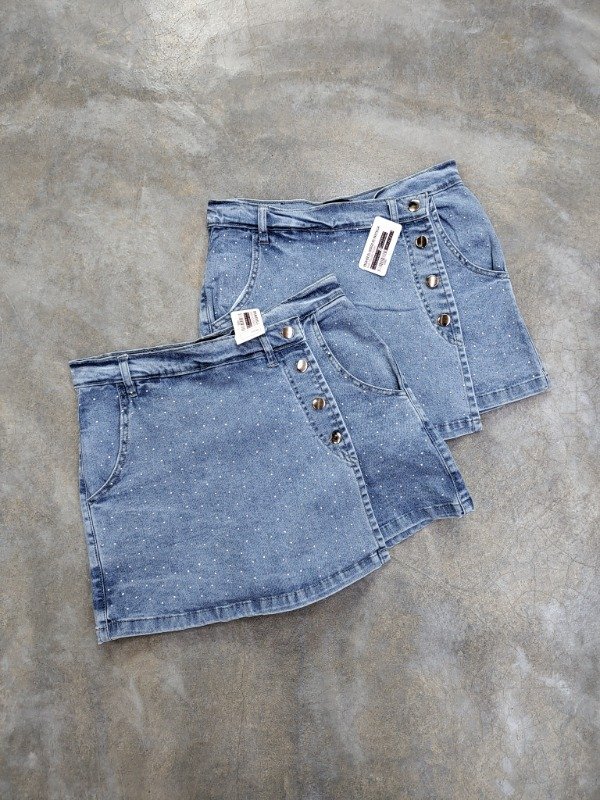 Producto - Short pollera jeans con brillo