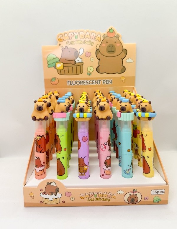 Producto - Resaltadores Capybara 3 coloren en 1 caja x36u