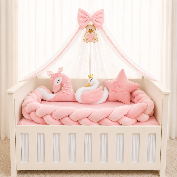 Producto - Set de Chichoneras para Cuna Plush - Bambina (Rosa) - 0