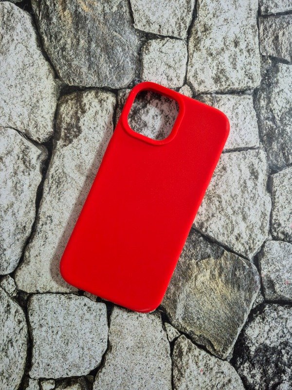 Producto - Funda silicone case sin logo Iphone 15 roja
