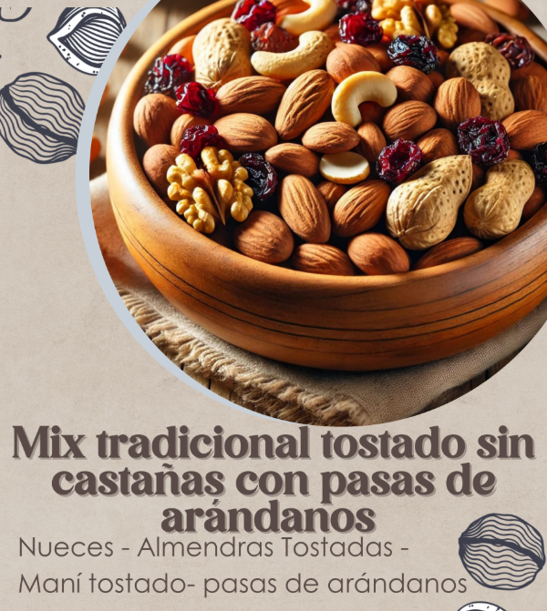Producto - Mix tradicional tostado sin castañas con arándanos
