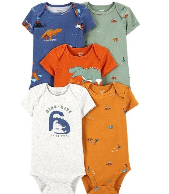 Producto - Pack Body Dinos Naranja - Carter's