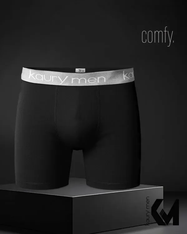 Producto - KAURY. Boxer de algodon liso GRIS - 1