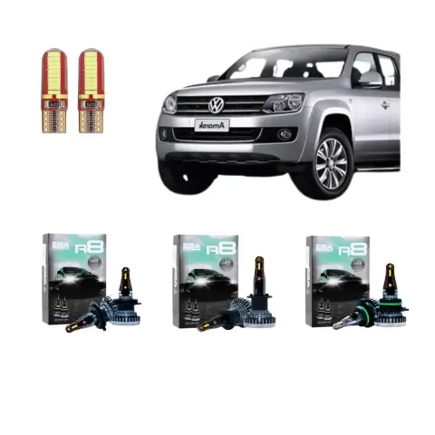 Producto - Kit Cree Led R8 Luz Baja Alta Y Antiniebla Volkswagen Amarok Hasta 2015