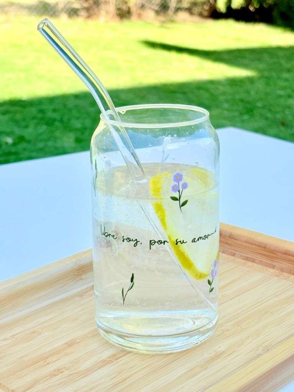 Producto - VASO DE VIDRIO CON SORBETE REUTILIZABLE - Libre