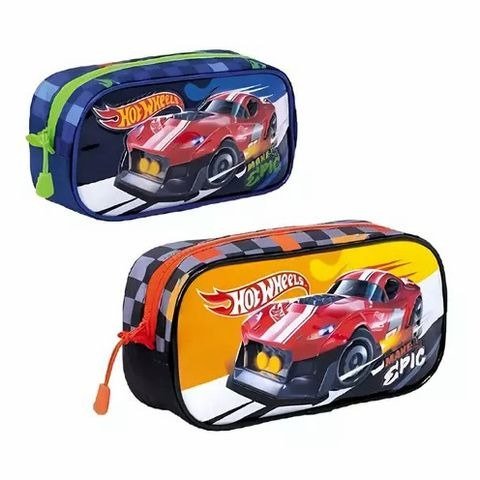 Producto - CARTUCHERA 1 CIERRE HOT WHEELS EPIC 24X12X6CM WABRO AZUL