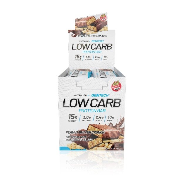 Producto - GENTECH Caja 10 UNIDADES Protein Bar Low Carb