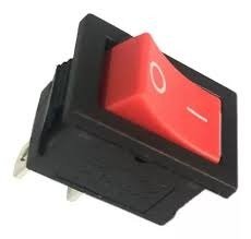 Producto - LLAVE TECLA MINI 2P ROJA ON-OFF 3A 250V